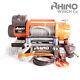 12v Electric Winch, 17500lb Electric Truck 4x4 Recovery + Mounting Plate Rhino
