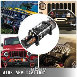 13000LBS 12V Electric Winch Synthetic Cable Truck Trailer Towing Off-Road 4WD