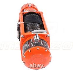 13000LBS Electric Winch Synthetic Rope Cable Waterproof 12V Towing Truck 4WD