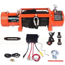 13000LBS Electric Winch Synthetic Rope Waterproof 12V Towing Truck 4WD