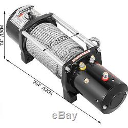13000LB Electric Winch 12V 85FT Steel Cable Off-road UTV Truck Towing Trailer