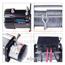 13000LB Electric Winch Recovery Towing Steel Cable Offroad Truck Trailer SUV 12V
