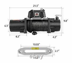 13000 Lb. Premium Electric Winch 12v Waterproof Synthetic Rope Wireless Remote