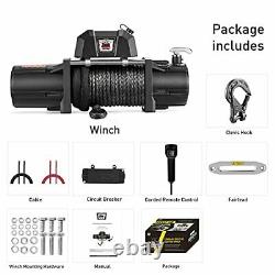 13000 Lb. Premium Electric Winch 12v Waterproof Synthetic Rope Wireless Remote