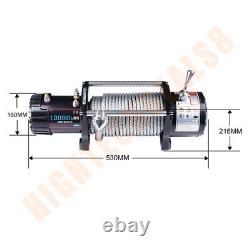 13000lb 12V Electric Winch Steel Cable Rope ATV UTV Off-road Front with cover