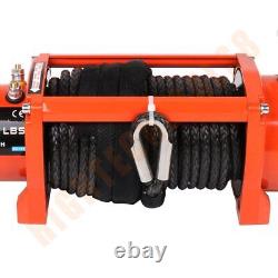 13000lb 12V Electric Winch Synthetic Cable Rope ATV UTV Off-road Front Rear