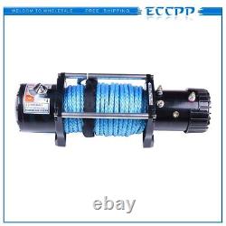 13000lbs 5850KG Electric Winch 86ft Synthetic Rope w Aluminum Fairlead 12000lbs