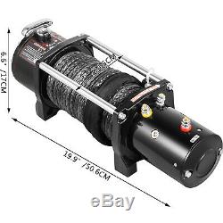 13000lbs Electric Winch 12V 65FT Synthetic Rope 4WD Waterproof Truck Trailer