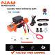 13000lbs Electric Winch 12v Waterproof Truck Trailer Synthetic Rope 4wd With Cover