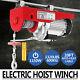 1320lbs Electric Hoist Winch Lifting High Carbon Cable Heavy Duty