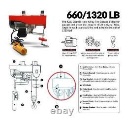 1320 LB. Overhead Electric Hoist Crane with 20FT Remote Control FO-4338