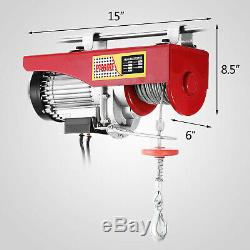 1320lbs Electric Hoist Winch Lifting Engine Crane High Carbon Wire Motor Hanging