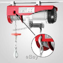 1320lbs Electric Hoist Winch Lifting Engine Crane High Carbon Wire Motor Hanging