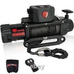 13500 lb Electric Winch with Synthetic Winch Rope, Waterproof IP67 Winch