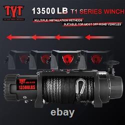 13500 lb Electric Winch with Synthetic Winch Rope, Waterproof IP67 Winch