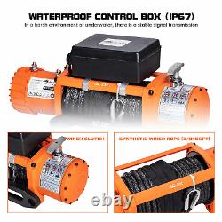 13500lbs 12V Electric Recovery Winch Truck SUV Durable Remote Control 4WD