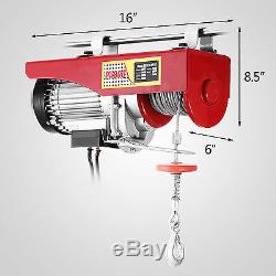 1500Lbs Electric Hoist Winch Lifting Engine Crane Wire Motor Ceiling Cable