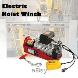 1500Lbs Electric motor Wire Hoist Garage Overhead Lift Hoist Winch