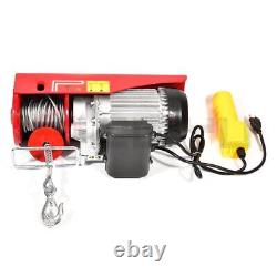 1500 lbs Electric Hoist Winch Lifting Engine Crane Cable Overhead Lift with Remote