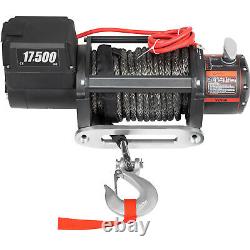 17500Ibs Electric Winch 12V 85FT Synthetic Rope 4WD ATV UTV Winch Towing Truck
