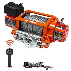 17500 lbs Electric Waterproof Winch Steel Rope 12V Wireless Prowinch