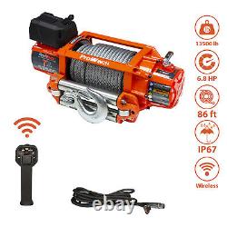 17500 lbs Electric Waterproof Winch Steel Rope 12V Wireless Prowinch