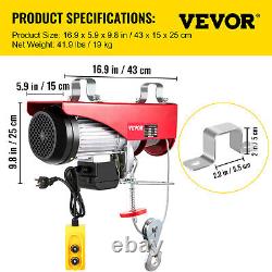 1760Lbs Electric Hoist Winch Overhead Lifting Engine Crane with Remote Control