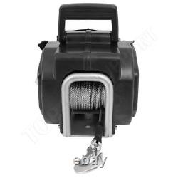 1x 12V Portable Electric Winch Trailer Steel Tow Towing Boat Truck 3500LBS New