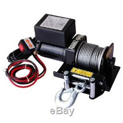 2000lbs Electric Recovery Winch Automatic 12V 0.9HP ATV Truck Car Remote Switch