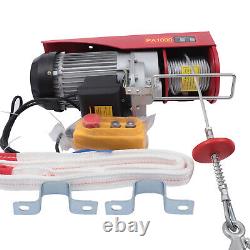 2200LBS Electric Hoist Winch Engine Crane with Remote Control 110V