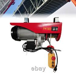 2200LBS Electric Hoist Winch Engine Crane with Remote Control 110V