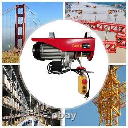 2200LBS Electric Hoist Winch Engine Crane with Remote Control 110V