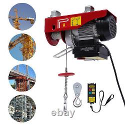 2200LBS Electric Hoist Winch Engine Crane with Wireless 110V