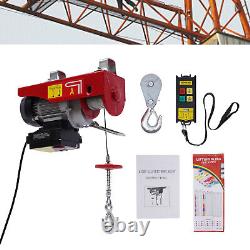 2200LBS Electric Hoist Winch Engine Crane with Wireless 110V