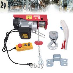 2200LBS Electric Hoist Winch Engine Crane with Wireless 110V