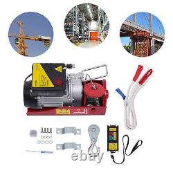 2200LBS Electric Hoist Winch Engine Crane with Wireless 110V