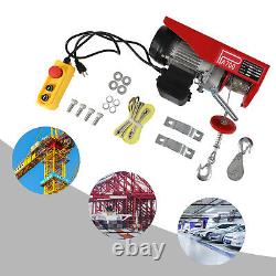 2200LBS Electric Hoist Winch Engine Crane with Wireless 110V