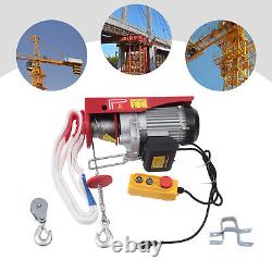 2200LBS Electric Hoist Winch Engine Crane with Wireless 110V