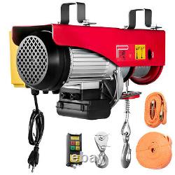 2200LBS Electric Hoist Winch Engine Crane with Wireless Remote Control 110V