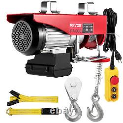 2200LBS Electric Wire Cable Hoist Winch Crane Lift with 6.6ft wired remote Control