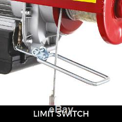 2200 LB Electric Wire Hoist Winch Hoist Crane Lift 110V 40 ft With Remote Control