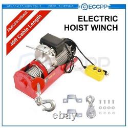 2200lb 1000kg Electric Hoist Winch Lifting Engine Crane Automotive Steel Garage