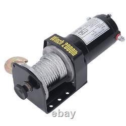 24V Electric Winch 2000LBS Trailer Steel Cable Off Road For Truck Pickup SUV