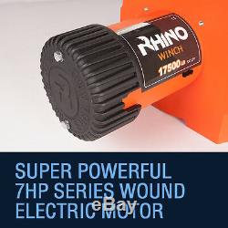 24v Electric Winch, 17500lb Electric Truck 4x4 Recovery + Mounting Plate RHINO