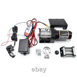 2500LB-4500LB 12V/24V Electric Winch Portable ATV Car Heavy Duty Steel Cable Kit
