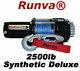 2500lb New Runva Atv Utv 12v Towing Recovery Electric Winch Kit With Synthetic
