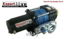 2500lb New Runva ATV UTV 12V Towing Recovery Electric Winch Kit With Synthetic