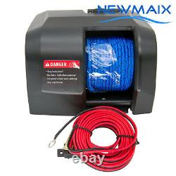 25LBS Marine Electric Anchor Winch with Wireless Remote Saltwater Windlass Black