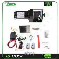 3000LBS 12V UTV Winch ATV Winch Synthetic Rope 4WD Electric Winch for JEEP