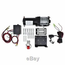 3000 lb ATV Cable Winch Electric 12 V Volt Recovery Boat Trailer Truck Plow